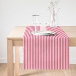 - Runner-3537-1 - Realhomes Pembe Çizgili Motifli Dekoratif Modern Runner Realhomes