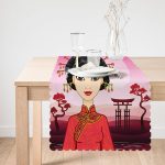 - Runner-3551-1 - Realhomes  Uzak Doğu Motifli Dijital Baskılı Runner Realhomes