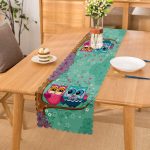 - Runner-3559 - Realhomes  Ağaçta Sevimli Baykuşlar Modern Tasarım Dijital Baskılı Runner Realhomes