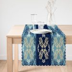 - Runner-3609-1 - Realhomes Mavi Etnik Desen Dijital Baskılı Modern Runner Realhomes