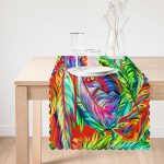 Renkli Yapraklar Dijital Baskılı Modern Runner Realhomes