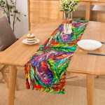 Renkli Yapraklar Dijital Baskılı Modern Runner Realhomes