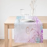 Kelebek Motifli Özel Tasarım Dijital Baskılı Modern Runner Realhomes