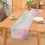 Kelebek Motifli Özel Tasarım Dijital Baskılı Modern Runner Realhomes