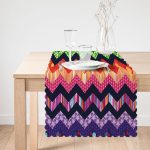 - Runner-3633-1 - Realhomes Realhomes Renkli Zigzag Motifli Dijital Baskılı Modern Runner Realhomes