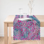 - Runner-3634-1 - Realhomes Renkli Leopar Desenli Özel Tasarım Dijital Baskılı Modern Runner Realhomes