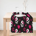 - Runner-3637-1 - Realhomes Kurdeleli İskelet Motifli Özel Tasarım Dijital Baskılı Modern Runner Realhomes