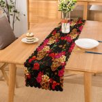 Kuru Kafa Ve Çiçekler Dijital Baskılı Modern Runner Realhomes