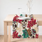 - Runner-3650-1 - Realhomes Kuru Kafa Motifli Dijital Baskılı Modern Runner Realhomes