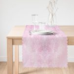 Pembe Zarafeti Özel Tasarım Dijital Baskılı Modern Runner Realhomes