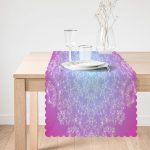 Mor Zeminde Etnik Desenli Özel Tasarım Dijital Baskılı Modern Runner Realhomes