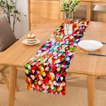 - Runner-3675 - Realhomes  Rengarenk Karmaşık Desenli Özel Tasarım Dijital Baskılı Modern Runner Realhomes