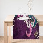 - Runner-3679-1 - Realhomes Mor Zeminli 3D Dijital Baskılı Modern Runner Realhomes