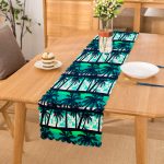 - Runner-3680 - Realhomes Palmiye Desenli Dijital Baskılı Modern Runner Realhomes