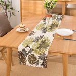 - Runner-3683 - Realhomes Beyaz Zeminde Soyut Çiçek Motifli Özel Tasarım Dijital Baskılı Modern Runner Realhomes