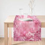 - Runner-3685-1 - Realhomes Pembe Zeminli Dijital Baskılı Modern Runner Realhomes