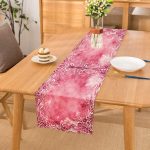 - Runner-3685 - Realhomes Pembe Zeminli Dijital Baskılı Modern Runner Realhomes