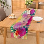 - Runner-3687 - Realhomes Renkli Dairesel Geometrik Özel Tasarım Dijital Baskılı Modern Runner Realhomes