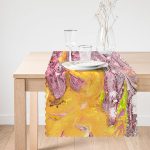 Ebru Motifli Dijital Baskılı Modern Runner Realhomes