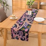 - Runner-3691 - Realhomes Etnik Çiçek Desenli Özel Tasarım Dijital Baskılı Modern Runner Realhomes