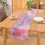 - Runner-3699 - Realhomes Soyut Beyaz Çiçekli Özel Tasarım Dijital Baskılı Modern Runner Realhomes