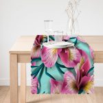 - Runner-3703-1 - Realhomes Mavi Zeminli Rengarenk Çiçekler Modern Runner Realhomes