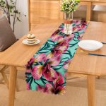 - Runner-3703 - Realhomes Mavi Zeminli Rengarenk Çiçekler Modern Runner Realhomes