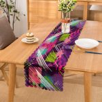 Suluboya Desenli Dijital Baskılı Modern Runner Realhomes