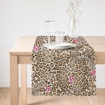 - Runner-3712-1 - Realhomes Leopar Motifli Dijital Baskılı Runner Realhomes