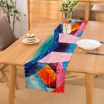 Multi Renkler Dijital Baskılı Modern Runner Realhomes