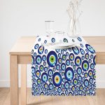 - Runner-3717-1 - Realhomes  Realhomes Nazar Boncuğu Motifli Dijital Baskılı Modern Runner Realhomes