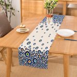 - Runner-3717 - Realhomes  Realhomes Nazar Boncuğu Motifli Dijital Baskılı Modern Runner Realhomes