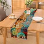 - Runner-3721 - Realhomes  Fraktal Desenli Özel Tasarım Dijital Baskılı Modern Runner Realhomes