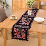 - Runner-3724 - Realhomes Çerçeve İçinde Çiçek Motifli Özel Tasarım Dijital Baskılı Modern Runner Realhomes