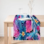 Mavi Zeminde Rengarenk Çiçekler Modern Runner Realhomes