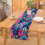 Mavi Zeminde Rengarenk Çiçekler Modern Runner Realhomes