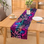 - Runner-3756 - Realhomes Mor Balık Desenli Özel Tasarım Dijital Baskılı Modern Runner Realhomes