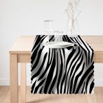 - Runner-3757-1 - Realhomes Zebra Desenli Dijital Baskılı Modern Runner Realhomes