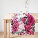 - Runner-3760-1 - Realhomes Pembe Güller Dijital Baskılı Modern Runner Realhomes