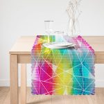 - Runner-3761-1 - Realhomes Renkli Mozaik Motifli Dijital Baskılı Modern Runner Realhomes