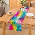 - Runner-3761 - Realhomes Renkli Mozaik Motifli Dijital Baskılı Modern Runner Realhomes