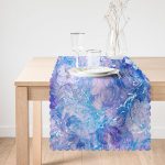 Ebru Motifli Dijital Baskılı Modern Runner Realhomes