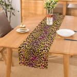 Leopar Motifli Dijital Baskılı Runner Realhomes