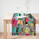 - Runner-3776-1 - Realhomes Realhomes Renkli Mozaik Motifli Dijital Baskılı Modern Runner Realhomes