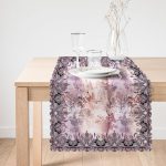 Soyut Etnik Çiçek Desenli Özel Tasarım Dijital Baskılı Modern Runner Realhomes