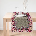 - Runner-3789-1 - Realhomes Modern Leopar Desenli Dijital Baskılı Dekoratif Runner Realhomes