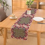 - Runner-3789 - Realhomes Modern Leopar Desenli Dijital Baskılı Dekoratif Runner Realhomes