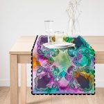 - Runner-3807-1 - Realhomes Rengarenk Etnik Motifli Dijital Baskılı Modern Runner Realhomes