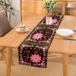 - Runner-3808 - Realhomes Rengarenk Etnik Çiçek Motifli Dijital Baskılı Modern Runner Realhomes