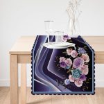 - Runner-3811-1 - Realhomes Mor Zeminli 3D Dijital Baskılı Modern Runner Realhomes